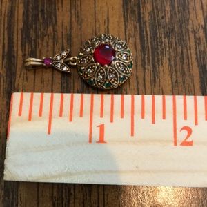 Sterling silver ruby pendant